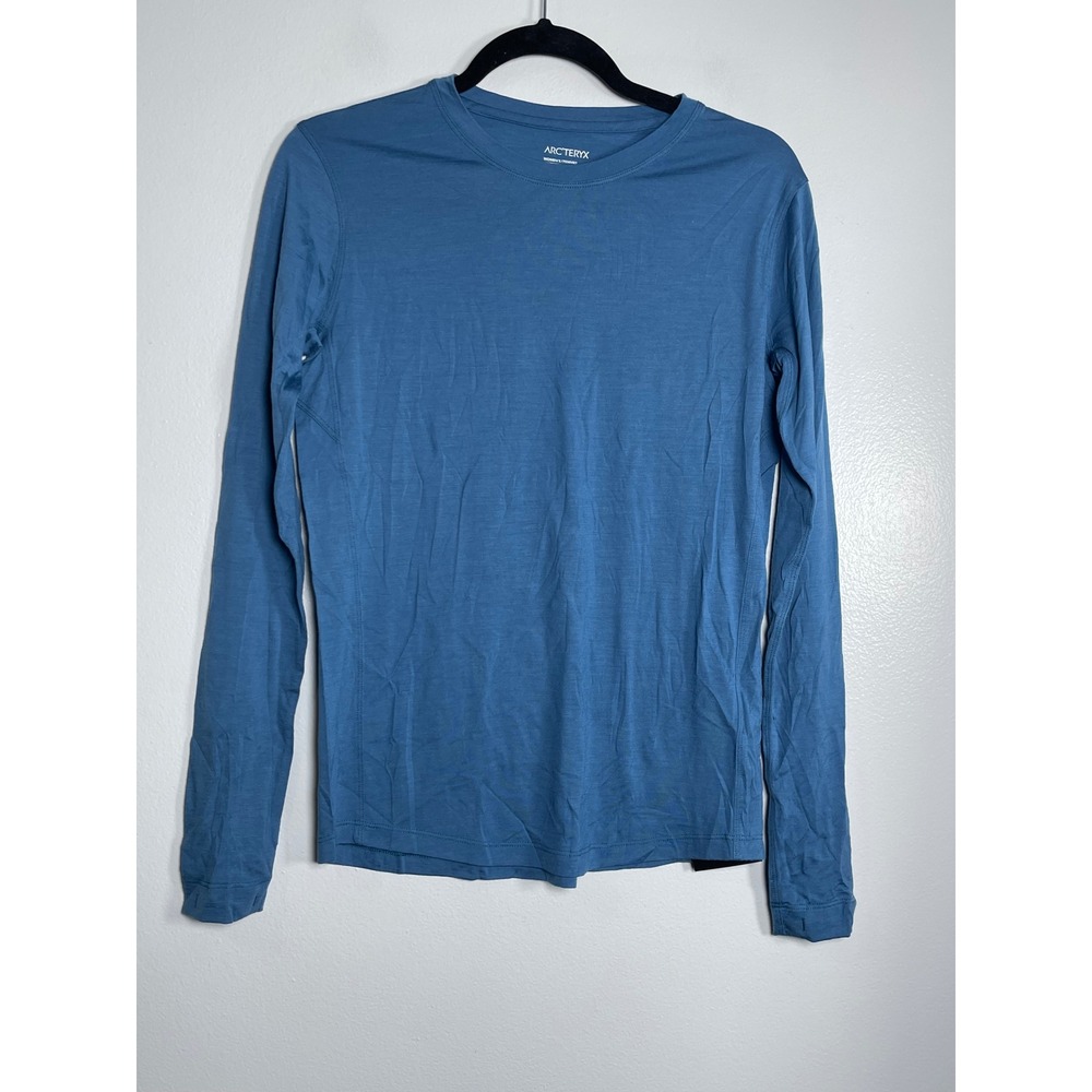 ARC'TERYX Lana Merino Wool Crewneck Long Sleeve Shirt XS Blue NEW Gorpcore